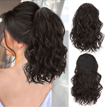 Load image into Gallery viewer, Elastic Mesh Drawstring Ponytail Wig Synthetic Simulation Short Curly Ponytail High Temperature Silk Hair Extensions
