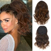 Load image into Gallery viewer, Elastic Mesh Drawstring Ponytail Wig Synthetic Simulation Short Curly Ponytail High Temperature Silk Hair Extensions
