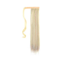 Load image into Gallery viewer, Colorful Silk Long Straight Hair Ponytail Wig Strap Style Adhesive Buckle Synthetic Wig Ponytail Hair Extensions
