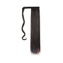Load image into Gallery viewer, Colorful Silk Long Straight Hair Ponytail Wig Strap Style Adhesive Buckle Synthetic Wig Ponytail Hair Extensions
