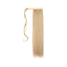 Load image into Gallery viewer, Colorful Silk Long Straight Hair Ponytail Wig Strap Style Adhesive Buckle Synthetic Wig Ponytail Hair Extensions

