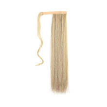 Load image into Gallery viewer, Colorful Silk Long Straight Hair Ponytail Wig Strap Style Adhesive Buckle Synthetic Wig Ponytail Hair Extensions
