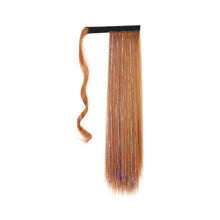 Load image into Gallery viewer, Colorful Silk Long Straight Hair Ponytail Wig Strap Style Adhesive Buckle Synthetic Wig Ponytail Hair Extensions

