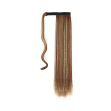 Load image into Gallery viewer, Colorful Silk Long Straight Hair Ponytail Wig Strap Style Adhesive Buckle Synthetic Wig Ponytail Hair Extensions
