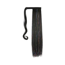 Load image into Gallery viewer, Colorful Silk Long Straight Hair Ponytail Wig Strap Style Adhesive Buckle Synthetic Wig Ponytail Hair Extensions
