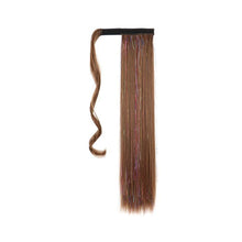 Load image into Gallery viewer, Colorful Silk Long Straight Hair Ponytail Wig Strap Style Adhesive Buckle Synthetic Wig Ponytail Hair Extensions
