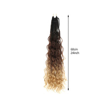 Load image into Gallery viewer, Gradient Crochet Wig Braids Natural Simulation Long Curly Hair 24inch Synthetic Hair Extensions for Women

