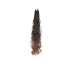 Load image into Gallery viewer, Gradient Crochet Wig Braids Natural Simulation Long Curly Hair 24inch Synthetic Hair Extensions for Women
