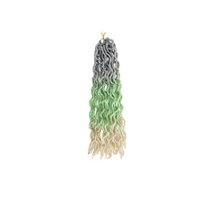 Load image into Gallery viewer, 14inch Multicolored Crochet Wig Braids Fluffy Natural Simulation Long Curly Hair Synthetic Hair Extensions Dreadlocks for Women
