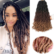Load image into Gallery viewer, 14inch Multicolored Crochet Wig Braids Fluffy Natural Simulation Long Curly Hair Synthetic Hair Extensions Dreadlocks for Women
