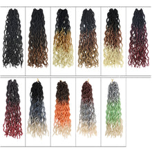Load image into Gallery viewer, 14inch Multicolored Crochet Wig Braids Fluffy Natural Simulation Long Curly Hair Synthetic Hair Extensions Dreadlocks for Women
