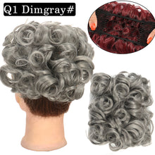 Load image into Gallery viewer, Curly Hair Bract Women's Curly Hair Chinese Wave Vintage Flower Bract Insertion Comb Wig Bag Creative High Temperature Filament Wig
