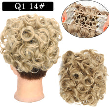 Load image into Gallery viewer, Curly Hair Bract Women's Curly Hair Chinese Wave Vintage Flower Bract Insertion Comb Wig Bag Creative High Temperature Filament Wig
