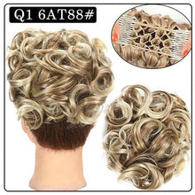 Load image into Gallery viewer, Curly Hair Bract Women's Curly Hair Chinese Wave Vintage Flower Bract Insertion Comb Wig Bag Creative High Temperature Filament Wig
