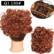 Load image into Gallery viewer, Curly Hair Bract Women's Curly Hair Chinese Wave Vintage Flower Bract Insertion Comb Wig Bag Creative High Temperature Filament Wig
