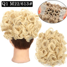 Load image into Gallery viewer, Curly Hair Bract Women's Curly Hair Chinese Wave Vintage Flower Bract Insertion Comb Wig Bag Creative High Temperature Filament Wig
