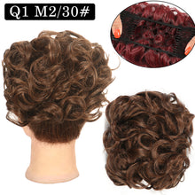 Load image into Gallery viewer, Curly Hair Bract Women's Curly Hair Chinese Wave Vintage Flower Bract Insertion Comb Wig Bag Creative High Temperature Filament Wig
