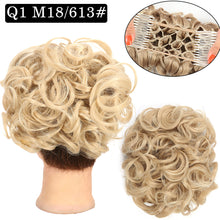 Load image into Gallery viewer, Curly Hair Bract Women's Curly Hair Chinese Wave Vintage Flower Bract Insertion Comb Wig Bag Creative High Temperature Filament Wig

