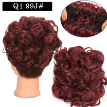 Load image into Gallery viewer, Curly Hair Bract Women's Curly Hair Chinese Wave Vintage Flower Bract Insertion Comb Wig Bag Creative High Temperature Filament Wig
