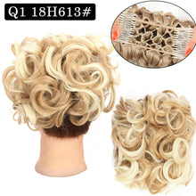 Load image into Gallery viewer, Curly Hair Bract Women's Curly Hair Chinese Wave Vintage Flower Bract Insertion Comb Wig Bag Creative High Temperature Filament Wig
