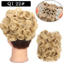 Load image into Gallery viewer, Curly Hair Bract Women's Curly Hair Chinese Wave Vintage Flower Bract Insertion Comb Wig Bag Creative High Temperature Filament Wig
