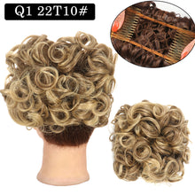 Load image into Gallery viewer, Curly Hair Bract Women's Curly Hair Chinese Wave Vintage Flower Bract Insertion Comb Wig Bag Creative High Temperature Filament Wig
