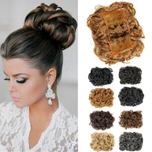 Load image into Gallery viewer, Curly Hair Bract Women's Curly Hair Chinese Wave Vintage Flower Bract Insertion Comb Wig Bag Creative High Temperature Filament Wig
