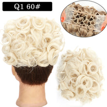 Load image into Gallery viewer, Curly Hair Bract Women's Curly Hair Chinese Wave Vintage Flower Bract Insertion Comb Wig Bag Creative High Temperature Filament Wig
