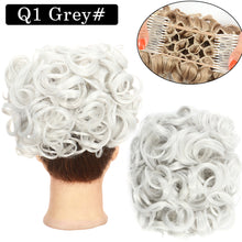 Load image into Gallery viewer, Curly Hair Bract Women's Curly Hair Chinese Wave Vintage Flower Bract Insertion Comb Wig Bag Creative High Temperature Filament Wig
