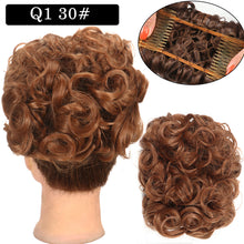 Load image into Gallery viewer, Curly Hair Bract Women's Curly Hair Chinese Wave Vintage Flower Bract Insertion Comb Wig Bag Creative High Temperature Filament Wig
