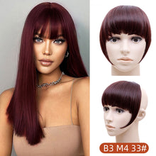 Load image into Gallery viewer, Qi Bangs with Sideburns Wig Slanted Bangs Center Parted Women's Bangs Wig Piece Girls Creative False Bangs Hair Extension
