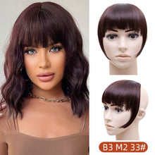Load image into Gallery viewer, Qi Bangs with Sideburns Wig Slanted Bangs Center Parted Women's Bangs Wig Piece Girls Creative False Bangs Hair Extension
