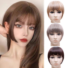 Load image into Gallery viewer, Qi Bangs with Sideburns Wig Slanted Bangs Center Parted Women's Bangs Wig Piece Girls Creative False Bangs Hair Extension
