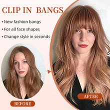 Load image into Gallery viewer, Qi Bangs with Sideburns Wig Slanted Bangs Center Parted Women's Bangs Wig Piece Girls Creative False Bangs Hair Extension
