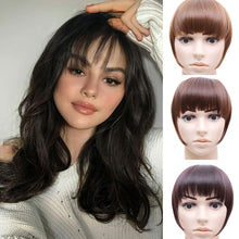 Load image into Gallery viewer, Qi Bangs with Sideburns Wig Slanted Bangs Center Parted Women's Bangs Wig Piece Girls Creative False Bangs Hair Extension
