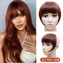 Load image into Gallery viewer, Qi Bangs with Sideburns Wig Slanted Bangs Center Parted Women's Bangs Wig Piece Girls Creative False Bangs Hair Extension
