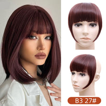 Load image into Gallery viewer, Qi Bangs with Sideburns Wig Slanted Bangs Center Parted Women's Bangs Wig Piece Girls Creative False Bangs Hair Extension
