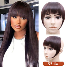 Load image into Gallery viewer, Qi Bangs with Sideburns Wig Slanted Bangs Center Parted Women's Bangs Wig Piece Girls Creative False Bangs Hair Extension
