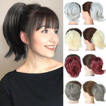 Load image into Gallery viewer, Wig Short Ponytail Naturally Flowing Fluffyhead Fluffy Half Ball Head Wig Loop False Hair Hair Band Curly Hair Contract
