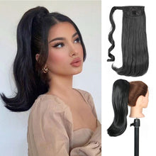 Load image into Gallery viewer, Women's Ponytail Wig with Strap Style Slightly Raised Multi-color Extension Wig Synthetic Hair Extension False Hair Piece
