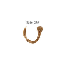 Load image into Gallery viewer, Long Straight Synthetic Hair Extension Fishbone Braided Fishtail Drawstring Ponytail Hair Blonde Wig for Women

