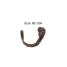Load image into Gallery viewer, Long Straight Synthetic Hair Extension Fishbone Braided Fishtail Drawstring Ponytail Hair Blonde Wig for Women
