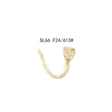 Load image into Gallery viewer, Long Straight Synthetic Hair Extension Fishbone Braided Fishtail Drawstring Ponytail Hair Blonde Wig for Women
