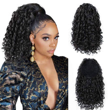 Load image into Gallery viewer, Women's Synthetic Ponytail Short Curly Hair Explosive Head Wig Spiral Curls Braiding Hair Stretched Loose Wave Wig
