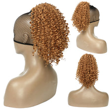 Load image into Gallery viewer, Women's Synthetic Ponytail Short Curly Hair Explosive Head Wig Spiral Curls Braiding Hair Stretched Loose Wave Wig
