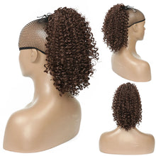 Load image into Gallery viewer, Women's Synthetic Ponytail Short Curly Hair Explosive Head Wig Spiral Curls Braiding Hair Stretched Loose Wave Wig
