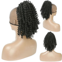Load image into Gallery viewer, Women's Synthetic Ponytail Short Curly Hair Explosive Head Wig Spiral Curls Braiding Hair Stretched Loose Wave Wig
