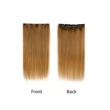 Load image into Gallery viewer, Gradient Color Wig Piece High-temperature Silk Synthetic Hair Women False Hair Piece Wig Straight Hair Hair Clip
