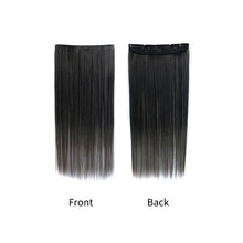 Load image into Gallery viewer, Gradient Color Wig Piece High-temperature Silk Synthetic Hair Women False Hair Piece Wig Straight Hair Hair Clip
