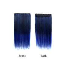 Load image into Gallery viewer, Gradient Color Wig Piece High-temperature Silk Synthetic Hair Women False Hair Piece Wig Straight Hair Hair Clip
